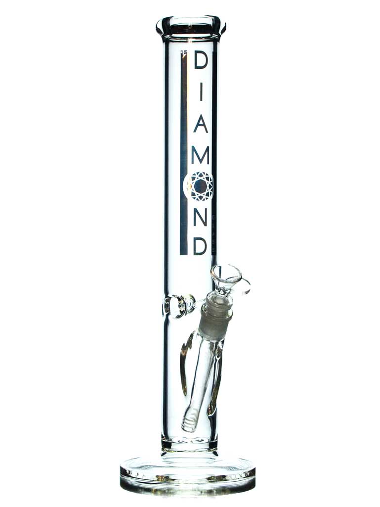 Reference photo for Straight Tube Ice-Catcher Bong. Pictured model: 16" Straight Shot Bong by Diamond Glass.