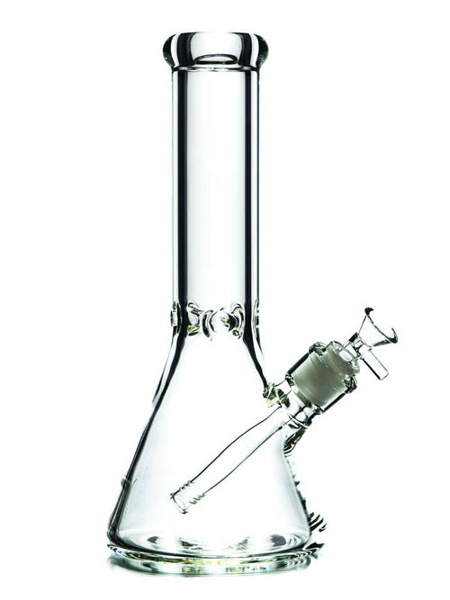 Reference photo for 12-inch Classic Clear Beaker Bong. Pictured model: 12" Extra Thick Beaker Bong.