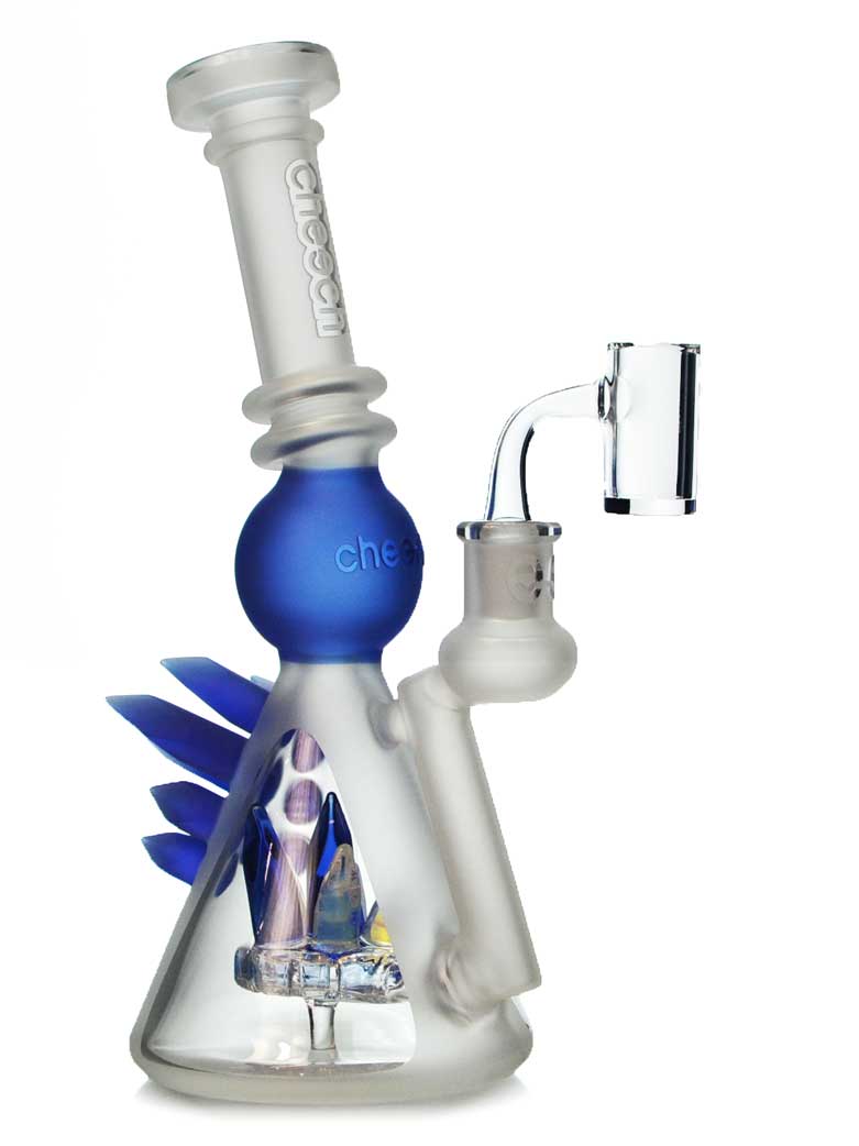 Reference photo for Premium Artistic Glass Bong. Pictured model: Cheech Glass Bong with Crystals.