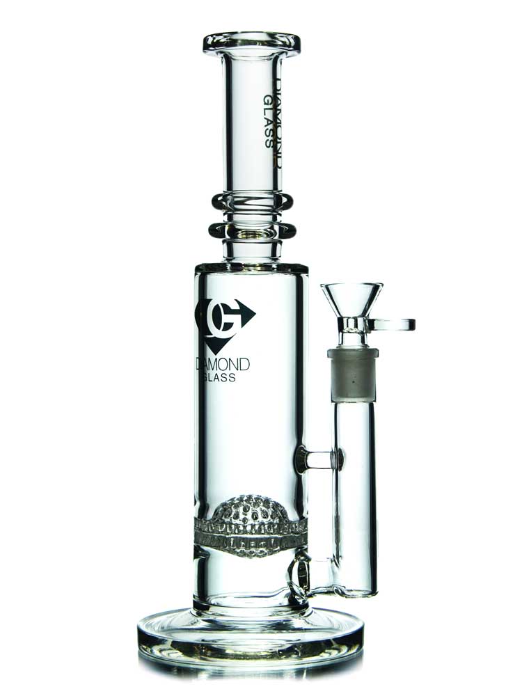 Reference photo for Honeycomb Perc Bong. Pictured model: Honeycomb Disco Ball Bong by Diamond.